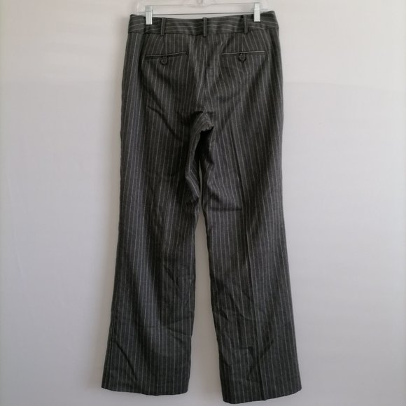 Talbots Women's Heritage Gray Striped Pants Size 8 - Picture 4 of 6